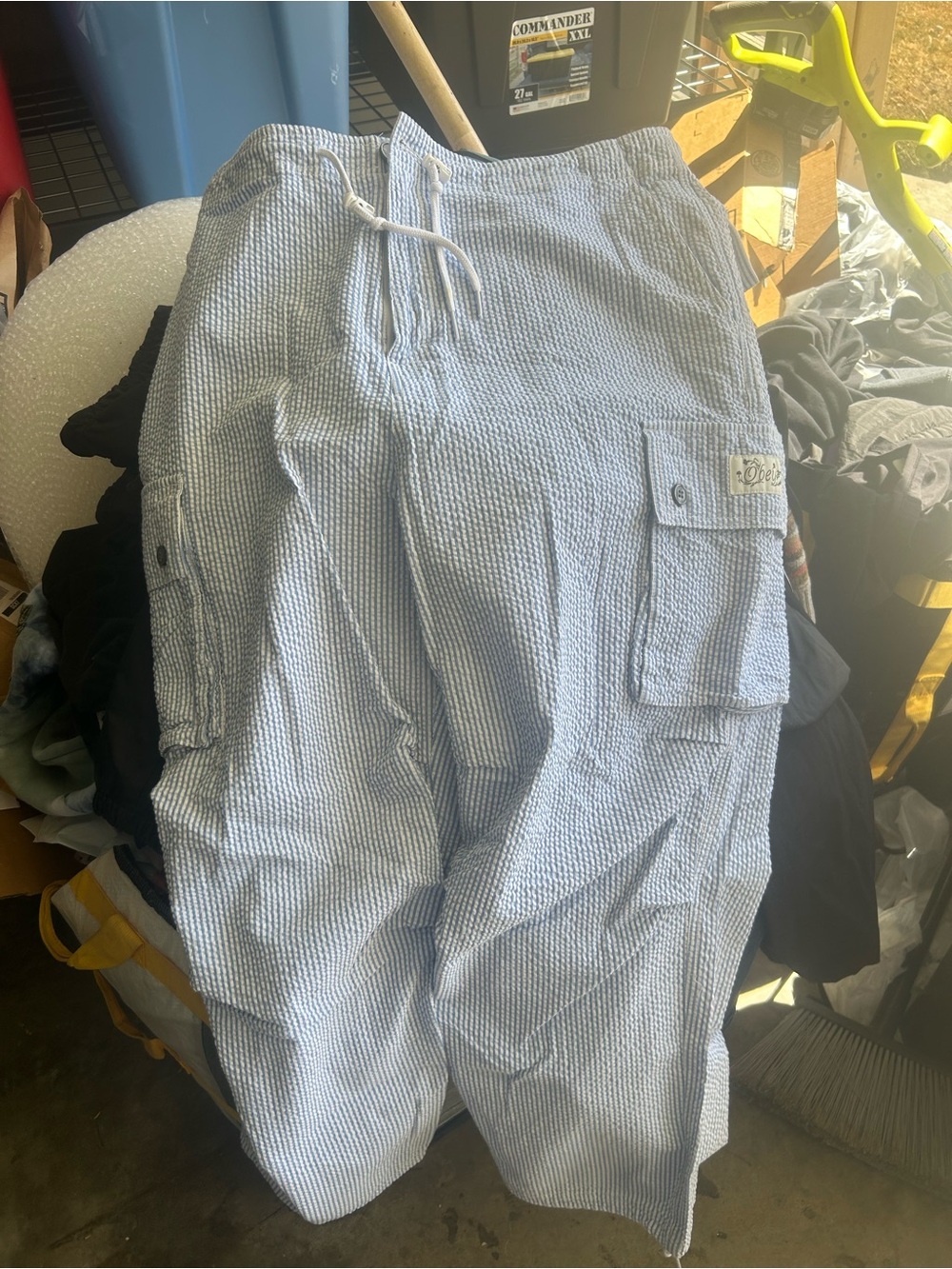 OBEY Shay Cargo Pinstripe Pant size 32 as is condtion